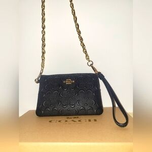 Coach Black Crossbody Bag with Gold Chain
